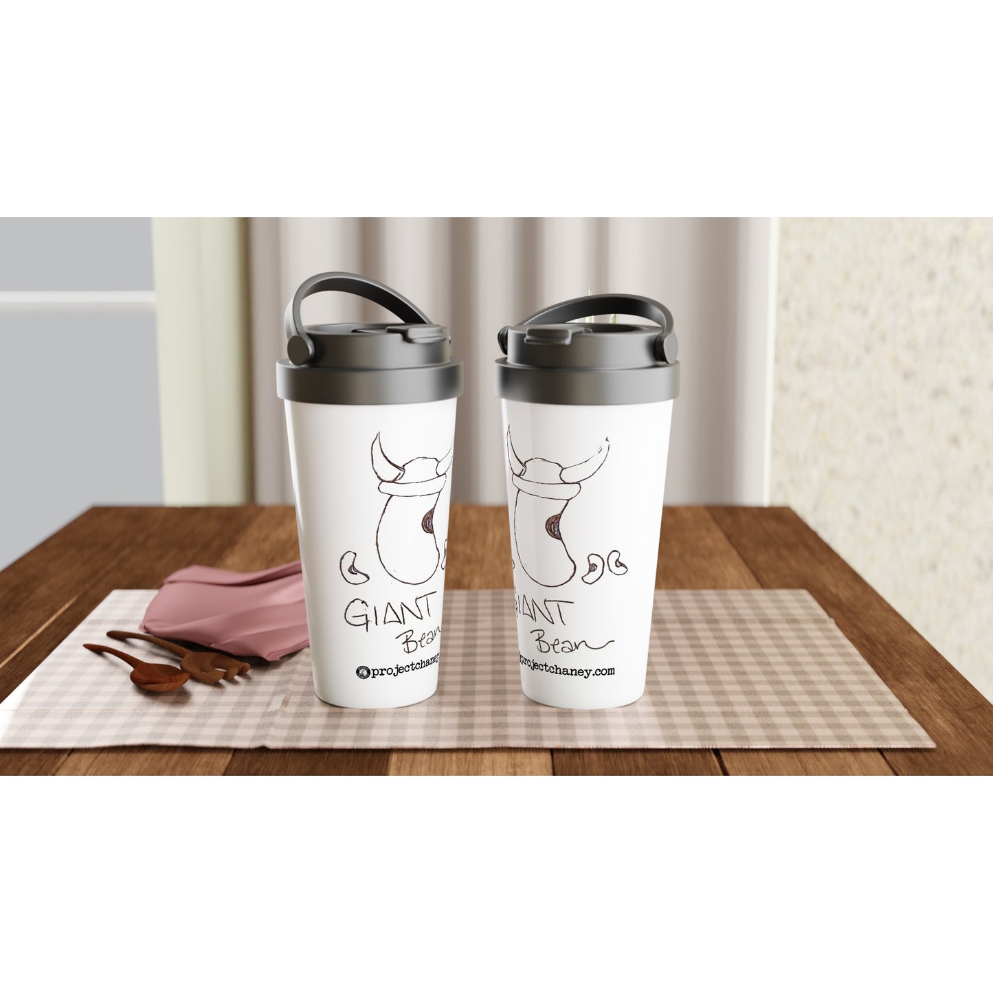Giant Bean 15oz Stainless Steel Travel Mug