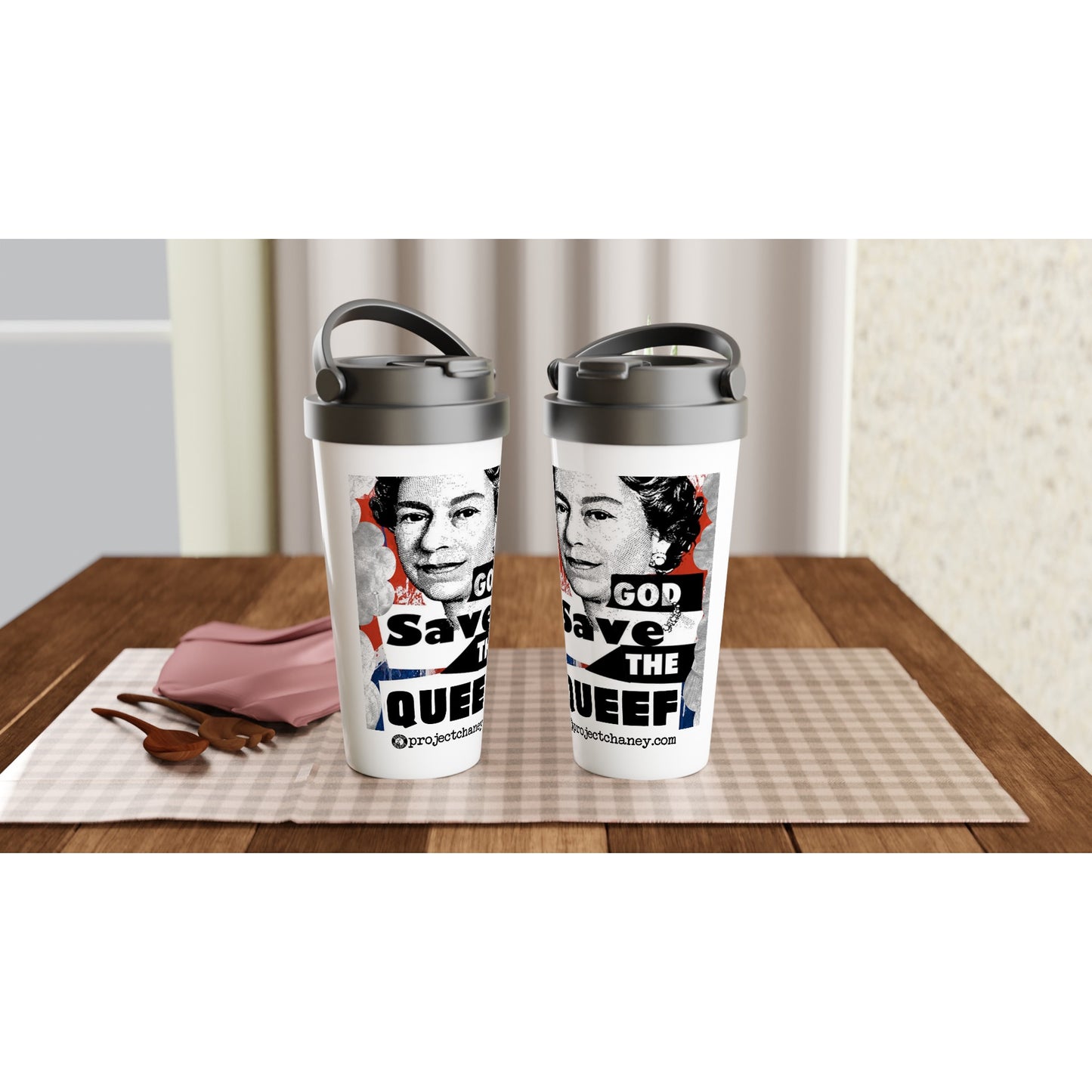 God Save the Queef 15oz Stainless Steel Travel Mug