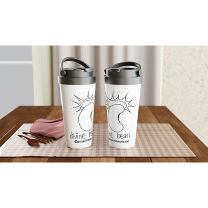 Divine Bean 15oz Stainless Steel Travel Mug